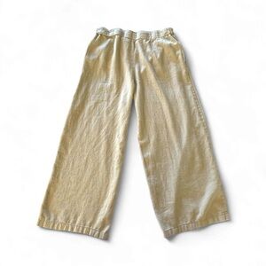 Max Studio Linen blend lightweight Women’s Wide Leg Khaki Pants Capsule Wardrobe